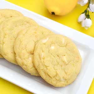 Lemon Cookies with White Chocolate