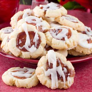 Raspberry Almond Shortbread Cookies