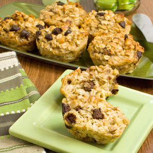 Banana Chocolate Chip Oatmeal Muffins