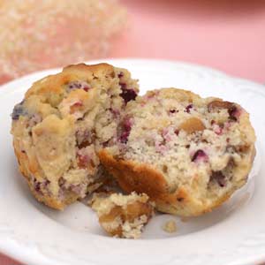 Cranberry Peach Muffins