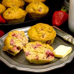 Strawberry Orange Oat Muffin